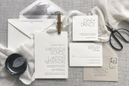 Alto Letterpress Wedding Invitation | Modern + Minimalist
