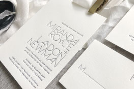 Alto Letterpress Wedding Invitation | Modern + Minimalist