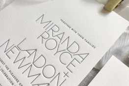 Alto Letterpress Wedding Invitation | Modern + Minimalist