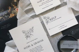Blythe Letterpress Wedding Invitation | Minimalist + Modern