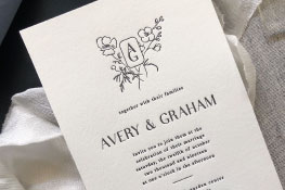 Blythe Letterpress Wedding Invitation | Minimalist + Modern