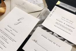 Bradshaw Letterpress Wedding Invitation | Modern + Minimalist