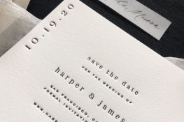 Bradshaw Letterpress Wedding Invitation | Modern + Minimalist