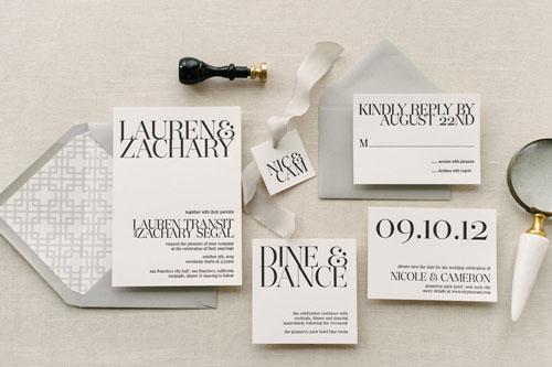 Gramercy Letterpress Wedding Invitation | Classic