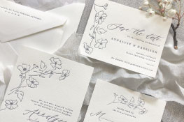 Montclair Letterpress Wedding Invitation | Modern + Natural