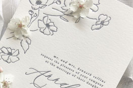 Montclair Letterpress Wedding Invitation | Modern + Natural