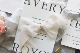 Perri Letterpress Wedding Invitation | Minimalist + Modern