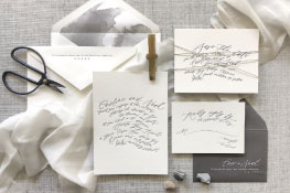 Rivers Letterpress Wedding Invitation | Natural + Modern