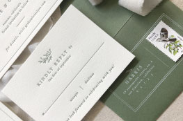 Sonoma Letterpress Wedding Invitation | Classic + Botanical