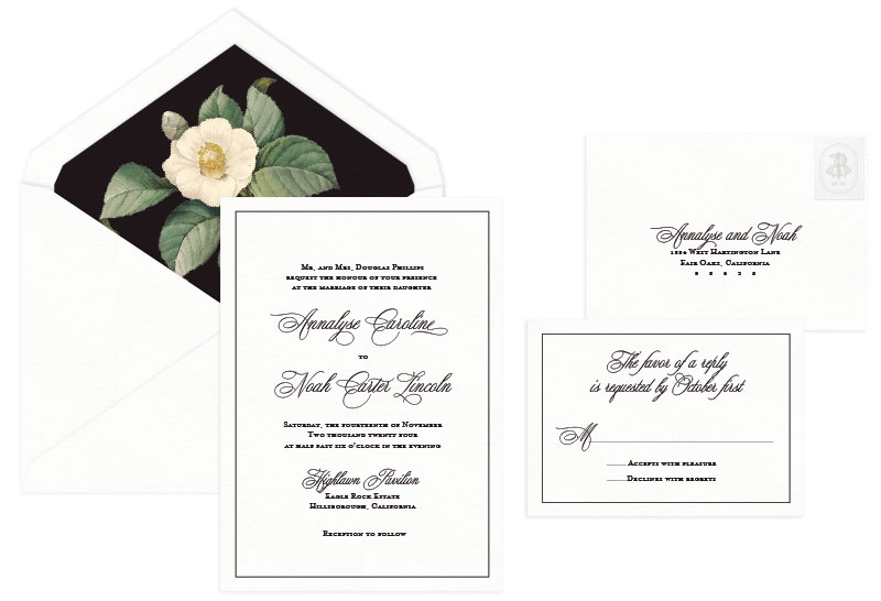 Exquisite Letterpress Wedding Invitation | Classic + Modern