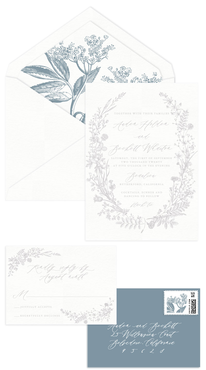 Brynn Letterpress Wedding Invitation